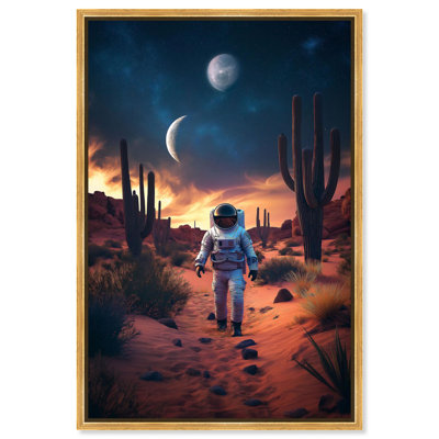 «Astronaut Arid Journey II», reproduction d'art sur toile par Art Remedy, cadre doré, 20 x 30