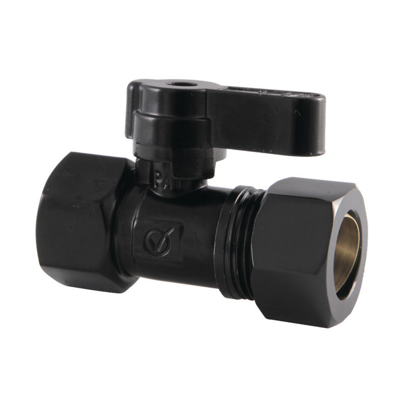 Soupape droite Comp, Noir mat