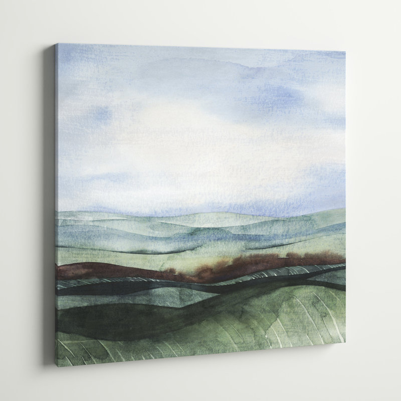 «Jeweltone Ridges II» par Grace Popp - reproduction d'art sur toile tendue, H 30 po x l 30 po