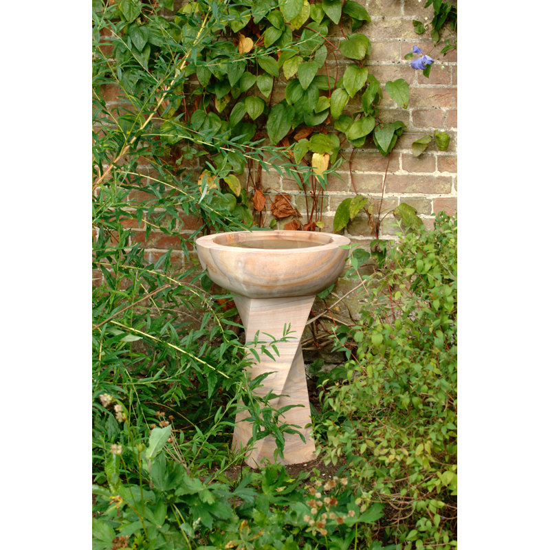 Plainsboro Natural Stone Fountain Birdbath
