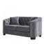 59" Modern Chesterfield Upholstered Sofa-1319288236