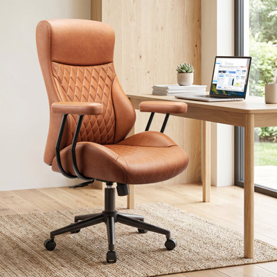 Mid-century Modern 27"W Tilting Ergonomic Office Chair