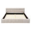 Structure de lit tapissier avec tissu épais, lit plateforme en chenille avec tête de lit et structure solide-32996577