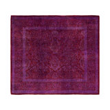 Overdyed One-of-a-Kind 3' 9" X 4' 2" Hand Knotted Area Rug