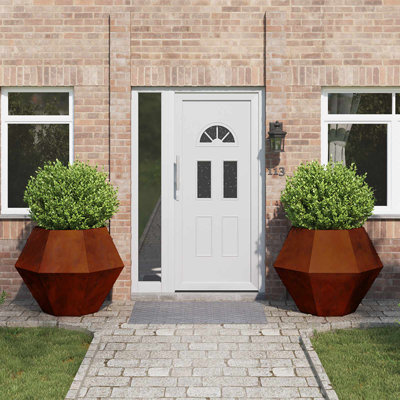  Planter 2 Pcs Rusty Weathering Steel