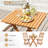  3-Piece Folding Bistro Set w/ Removable Seat Cushions Outdoor Table & Chairs