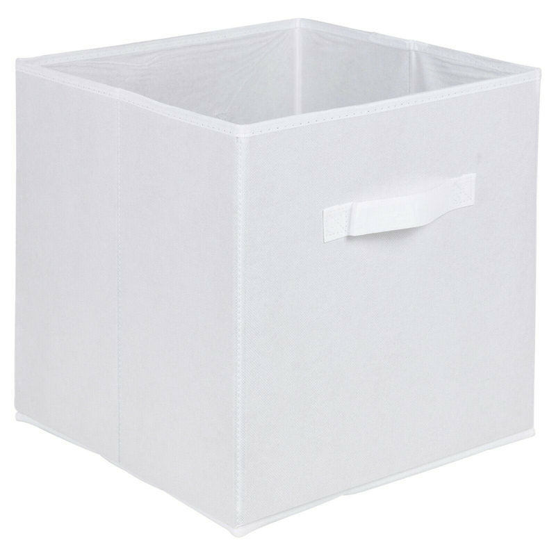 6 pcs Collapsible Fabric Storage Boxes, White