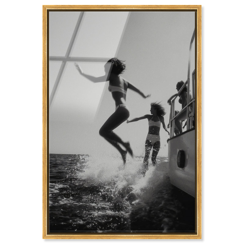 Liquid Gravity Print by Oliver Gal, 25"H x 17"W, Gold Floater Frame