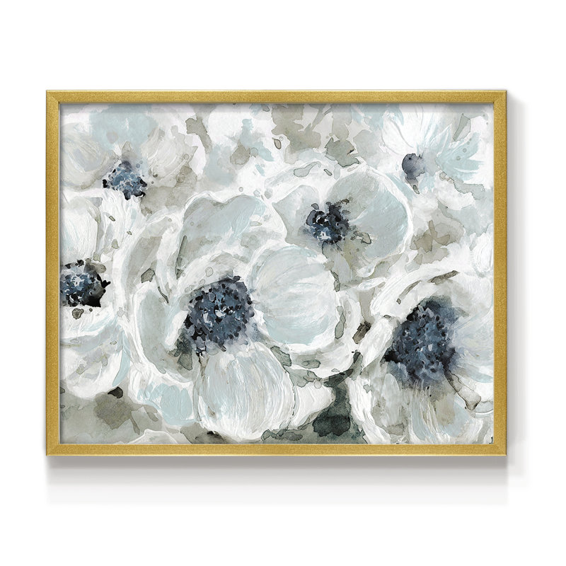 Blues en fleurs - reproduction encadrée - réversible