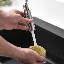 Robinet de cuisine rétractable à poignée simple Touch Down