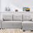 Linen Reversible Sleeper Sectional Sofa With Storage Chaise-1234331797-1234331798-1234331793