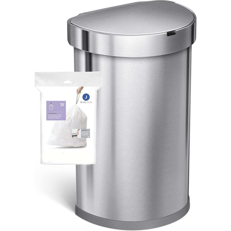 Code J Custom Fit Drawstring Trash Bags, 240 Count, 30-45 Liter / 8-12 Gallon, White