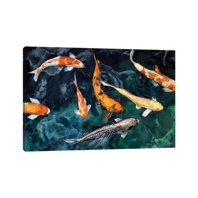 Koi Fish par Liam Kumawat - Estampe numérique sur toile tendue avec châssis
