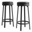 Upholstered Counter Stool with Metal Frame