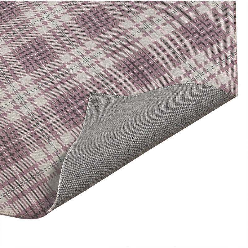 Tapis de cuisine Chinny Tartan, Rose, Rectangle 4pi x 6 pi