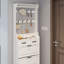 armoire à chaussures avec 3 portes et 2 tiroirs avec support, grand espace de rangement