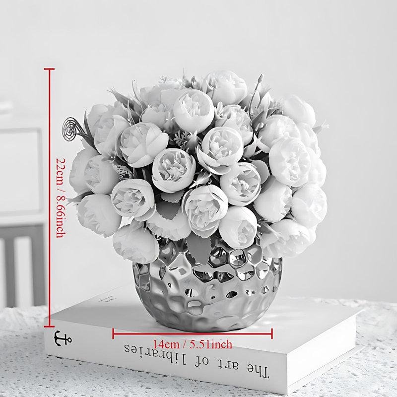 Arrangement floral de luxe dans un vase, Blanc