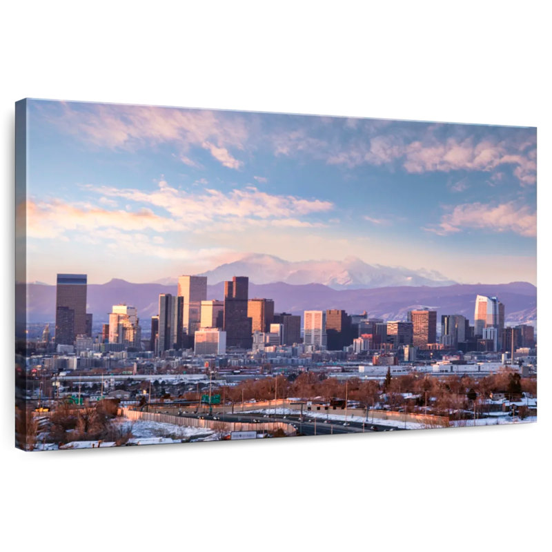 Denver Mountainous Skyline, 26" H x 39" W