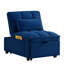 Canapé-lit simple multifonctionnel 4 en 1 avec poches de rangement, canapé-lit simple capitonné avec dossier réglable et coussins, méridienne convertible, bleu marine-1338841588