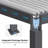 Purple Leaf 11' X 21' Outdoor Aluminum Pergola White Adjustable Rainproof Roof Grey Frame