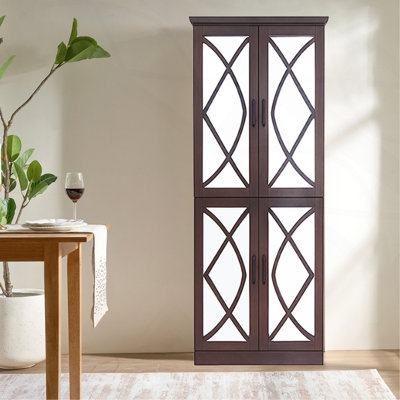 Armoire à chaussures haute de 68 pouces avec portes, armoire de rangement à 8 niveaux avec tablettes réglables, armoire à chaussures moderne pour vestibule, couloir, placard, salon