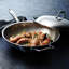 Wok en acier inoxydable 13,7 po avec couvercle