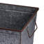 Ensemble de 2 jardinières en métal rustique Zale avec supports, L: 20 x 12 x 19,5 po x L 16,5 x 9,5 x 14,5 po