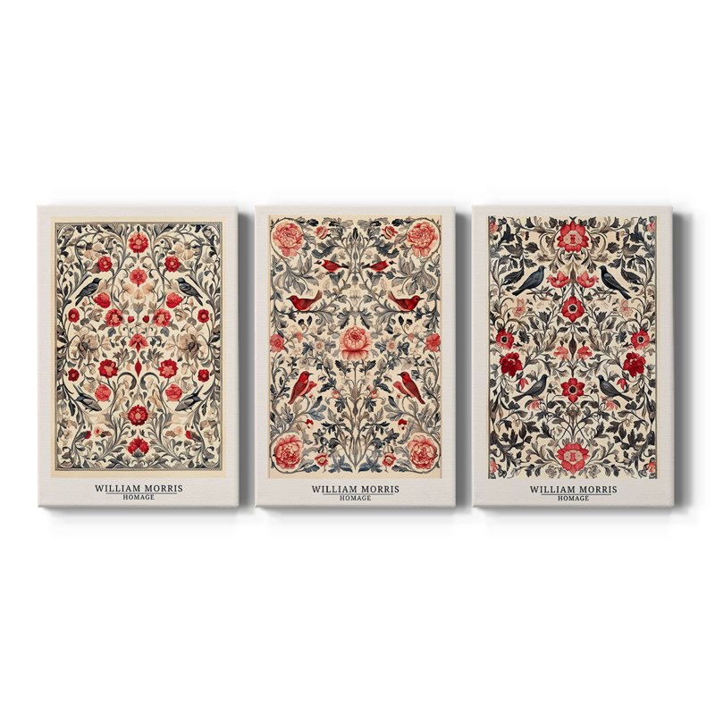 Série de pièces de peinture sur toile - 3 pièces, H 12 po x l 24 po
