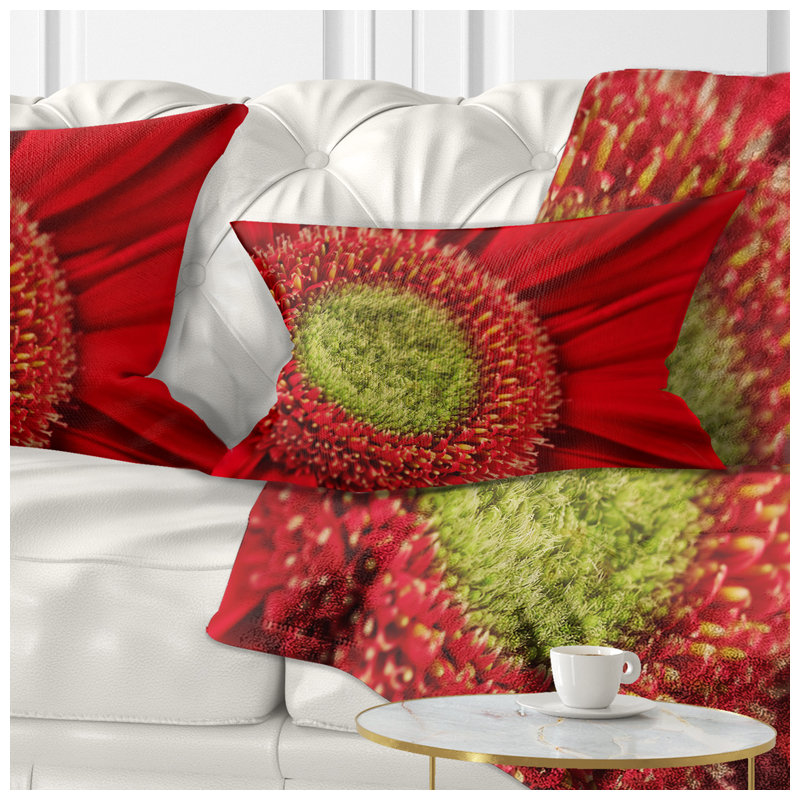 Coussin lombaire flowerswork en cascade à gerbera fleur