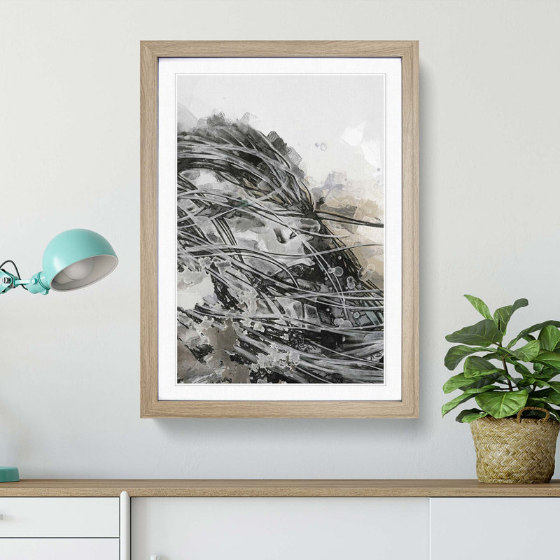 Graffiti Art in Abstract - Picture Frame Graphic Art Print, Oak Framed, 65cm H x 48cm W x 2cm D