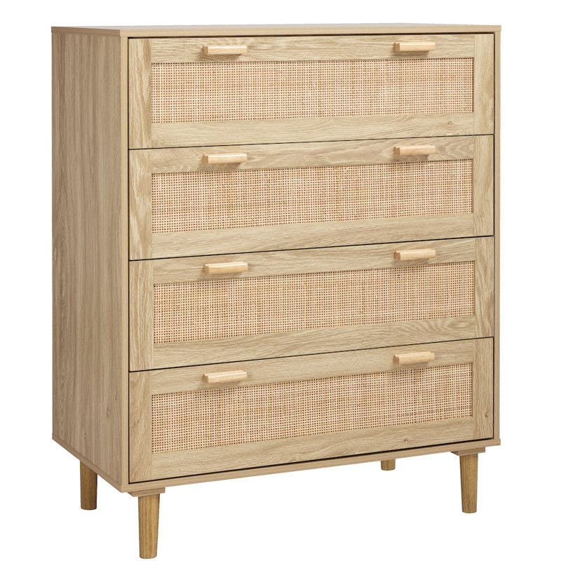 Commode 4 tiroirs pour chambre à coucher 35,43 "de large avec tiroirs