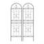 Paquet de 4 treillis de jardin en métal 71 po x 19,7 po antirouille pour plantes grimpantes