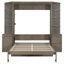 Lit escamotable Queen gain de place avec rangement, en bois MDF, style moderne pour bureau à domicile-1482554370