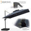 2.8m Square Cantilever Parasol-770705972