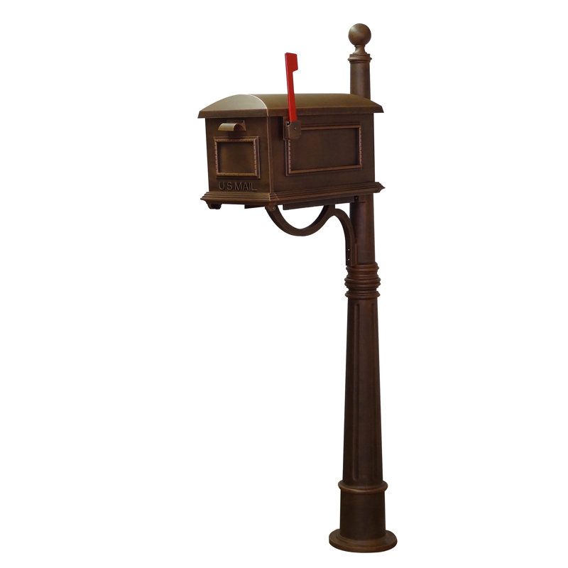 Boîte aux lettres traditionnelle sur pied, Cuivre