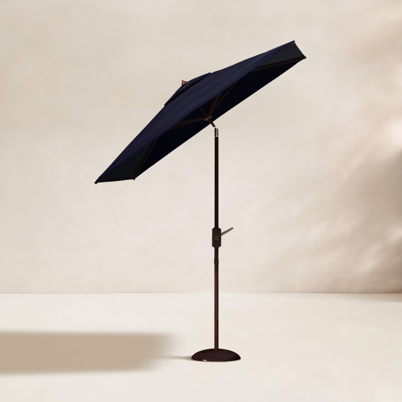 Parasol de marché carré 90 po Lealia, Bleu marine