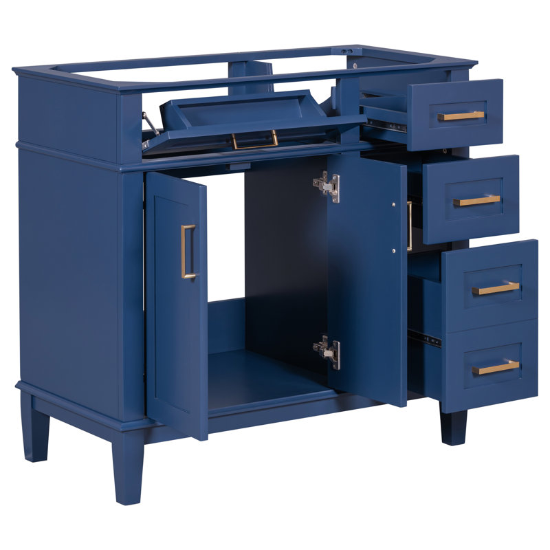 [Cabinet seulement] Meuble-lavabo de 36 po (lavabo non inclus), Bleu
