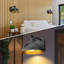 Luminaire de grange, applique murale encastrée noire mate 12 po, applique murale à intensité variable convenant à votre entrée, cuisine, foyer, salon, salle à manger, homologué ETL, 1 paquet