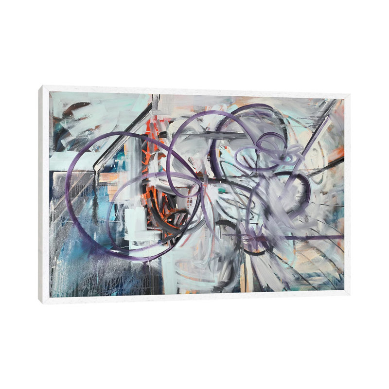 Urban Haiku (Winter) by Pamela Staker - Painting on Canvas, 101.6 cm H x 66.04 cm W, White Framed