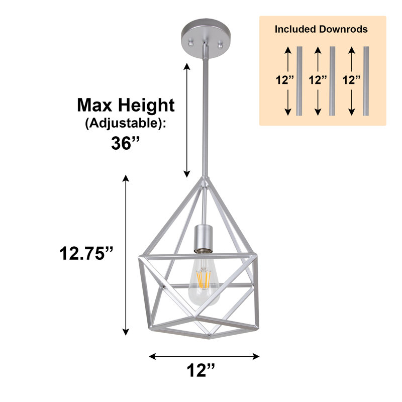 Luminaire suspendu géométrique 1 lumière Aniylah