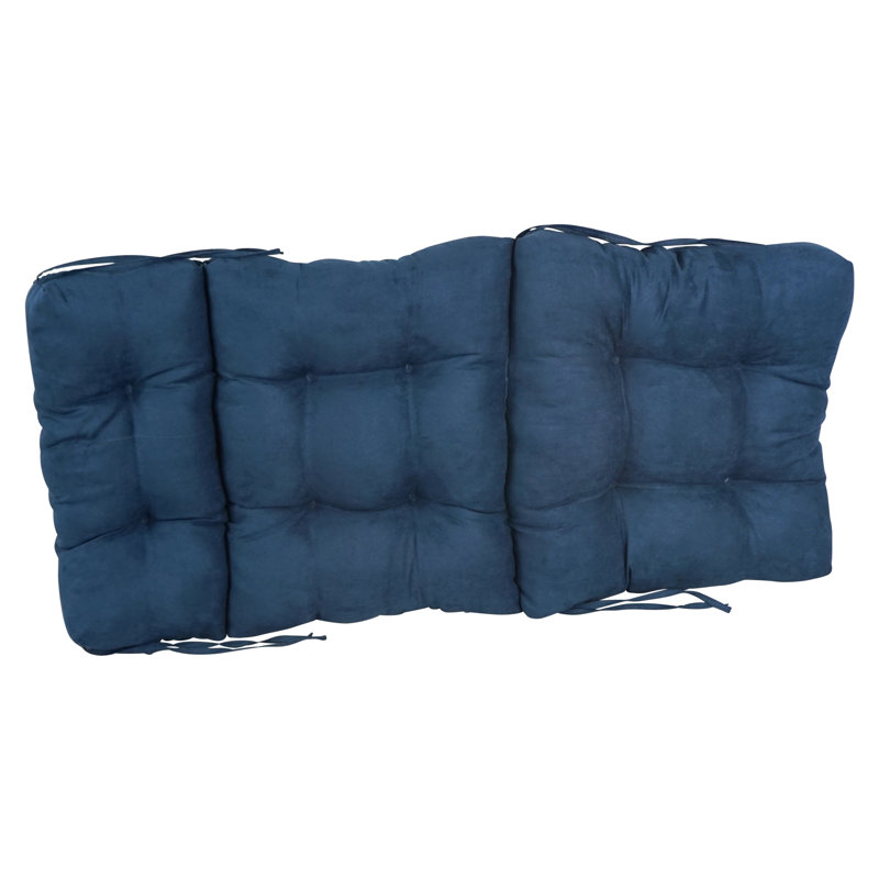 Coussin de siège / dossier en microsuède, L 22 po x P 45 po, Indigo