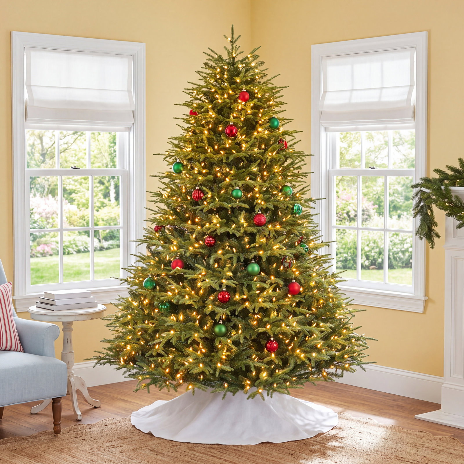 Pre-Lit Fraser Fir Christmas Tree, 6.5' H