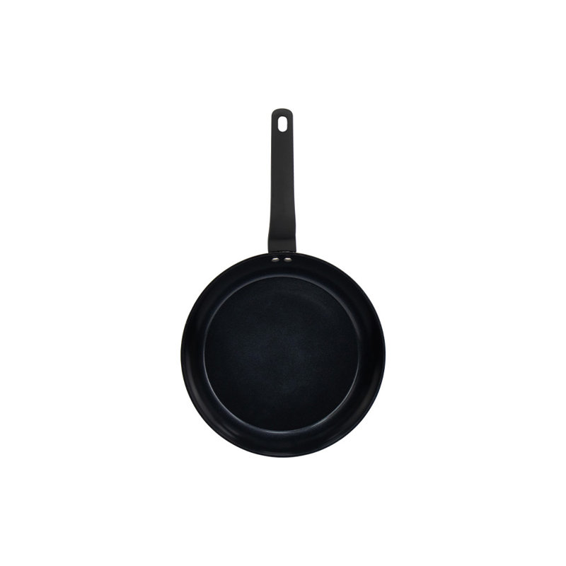 ZOYA Aluminum Non-Stick Frying Pan, 4.80 cm H x 24 cm W x 44.5 cm L, Black