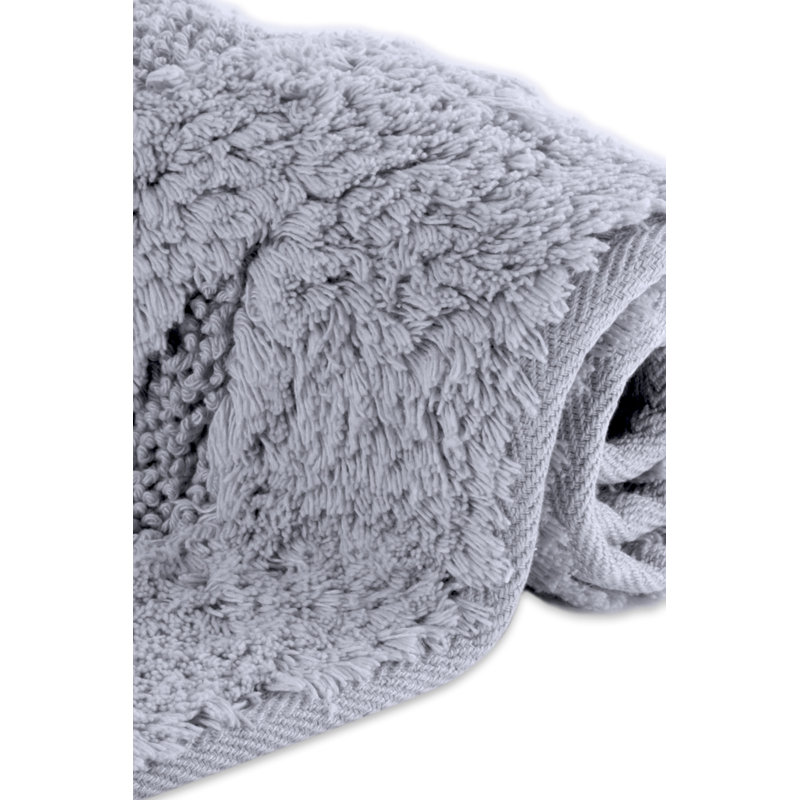 Geertjen Cotton Non-Slip Bath Rug, Grey