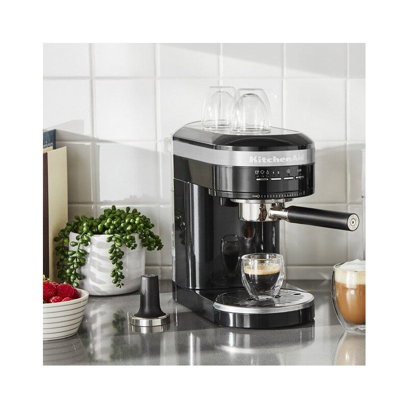 KitchenAid® Metal Semi-Automatic Espresso Machine, Onyx Black