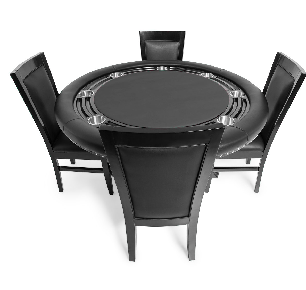 BBO Poker Nighthawk Poker Table for 8 Players with Felt Playing Surface