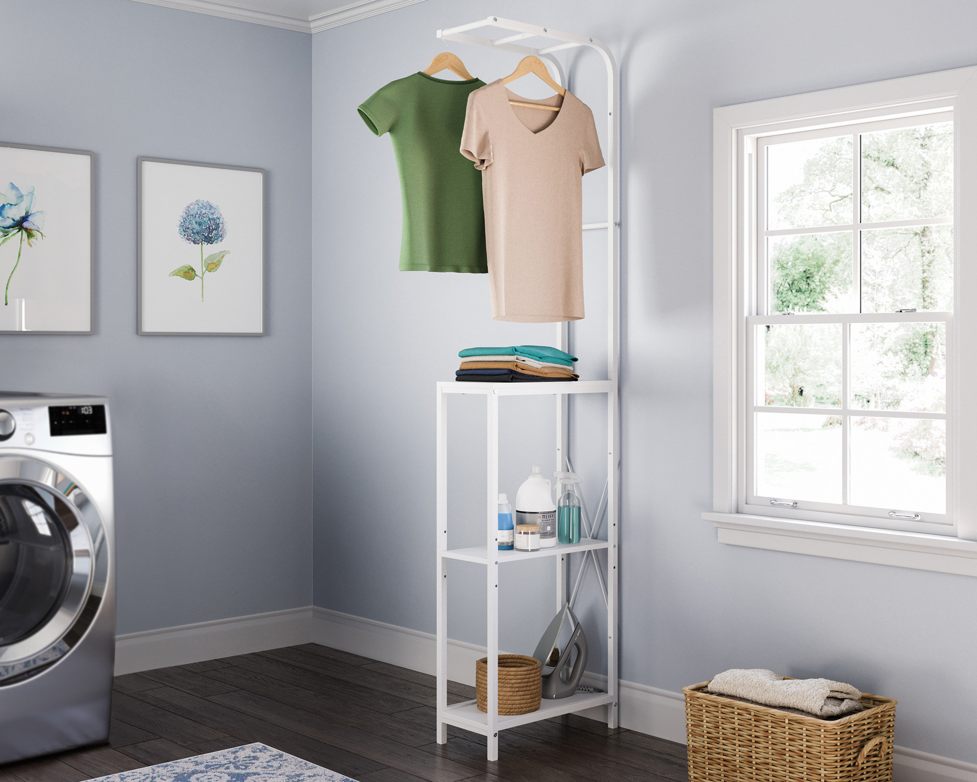 Whitmor Heavy Duty Plastic Hangers White Set, Laundry & Ironing  Accessories