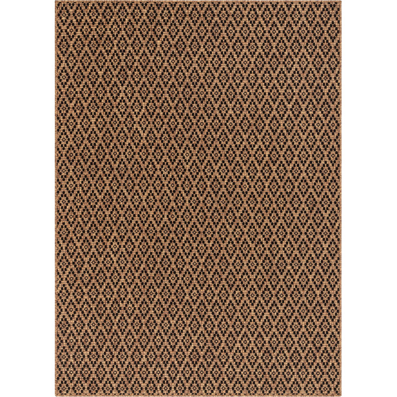 Milo Outdoor & Indoor Flatweave Beige/Brown Rug, Rectangle 120 x 160cm
