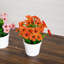 7 po Marguerite artificielle en pot blanc - ensemble de 3-277792312
