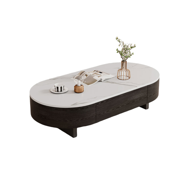 Table basse moderne avec tiroirs de rangement, Blanc